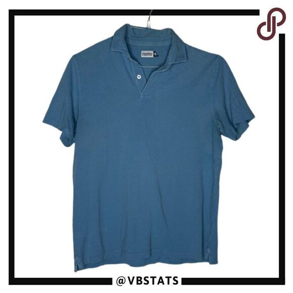 Chubbies Medium Pacific Blue Short Sleeve Polo - Picture 1 of 5